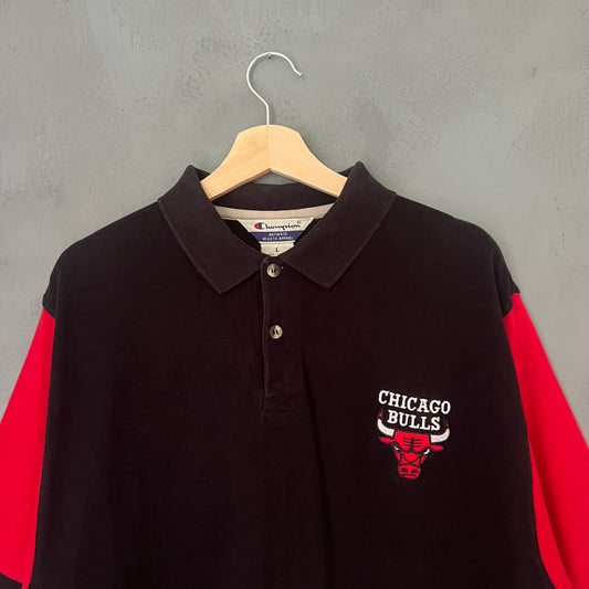 1990’er Champion Chicago Bulls Polo T-shirt (L)