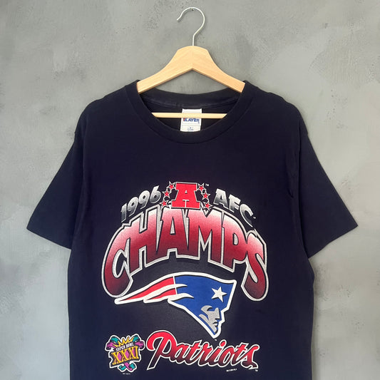 1996 Patroits Champs T-shirt - Made in USA (M)