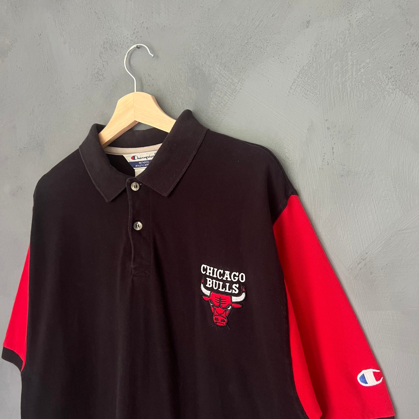 1990’er Champion Chicago Bulls Polo T-shirt (L)