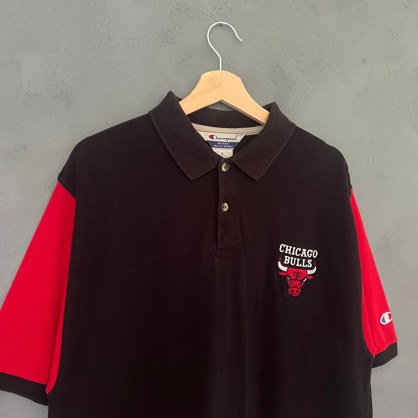 1990’er Champion Chicago Bulls Polo T-shirt (L)