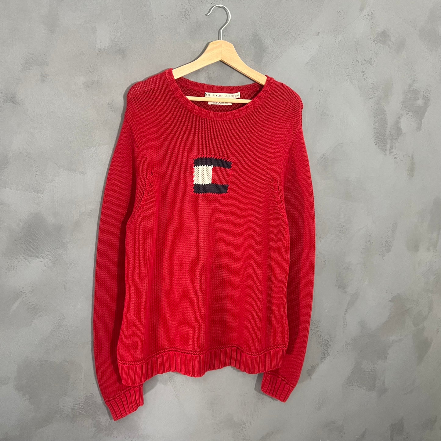 Tommy Hilfiger Logo Strik Sweater (XL)