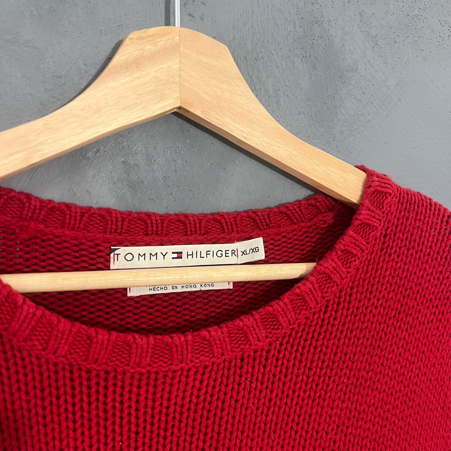 Tommy Hilfiger Logo Strik Sweater (XL)