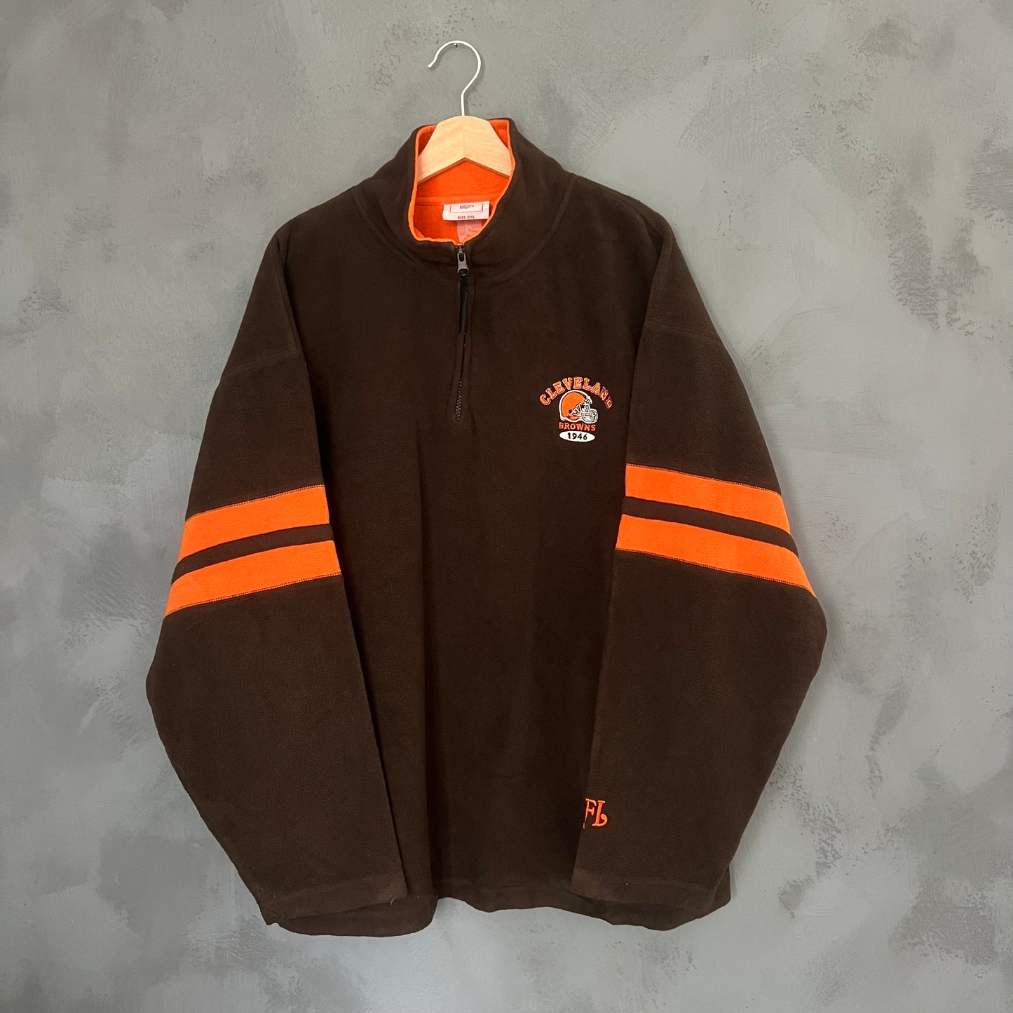 NFL Cleveland Browns 1/4 Zip Fleece  (XXL)