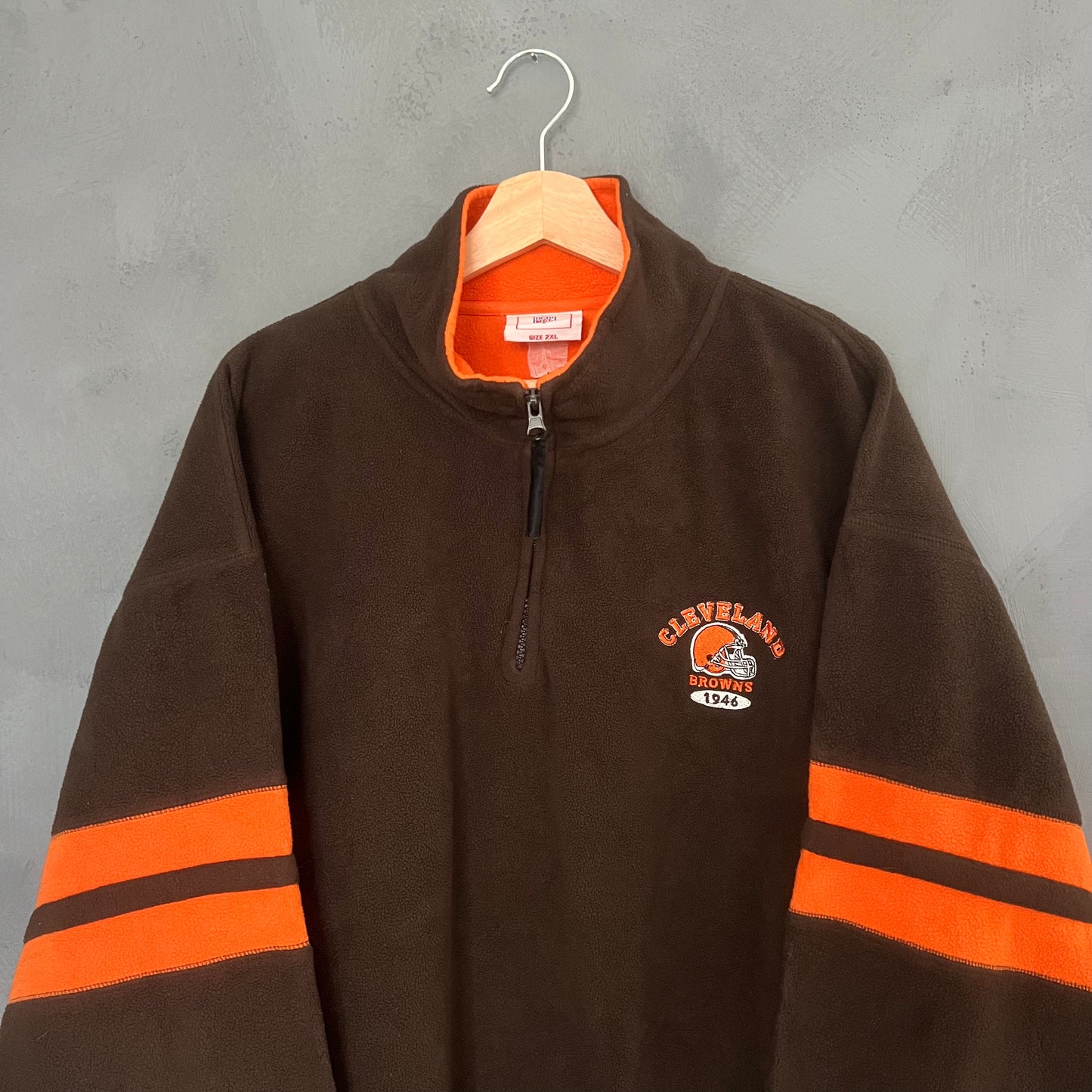 NFL Cleveland Browns 1/4 Zip Fleece  (XXL)