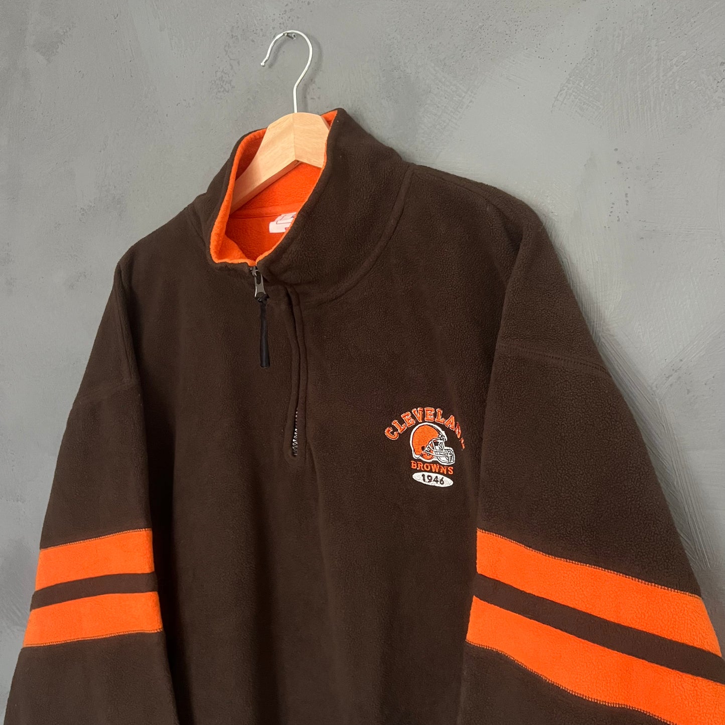 NFL Cleveland Browns 1/4 Zip Fleece  (XXL)