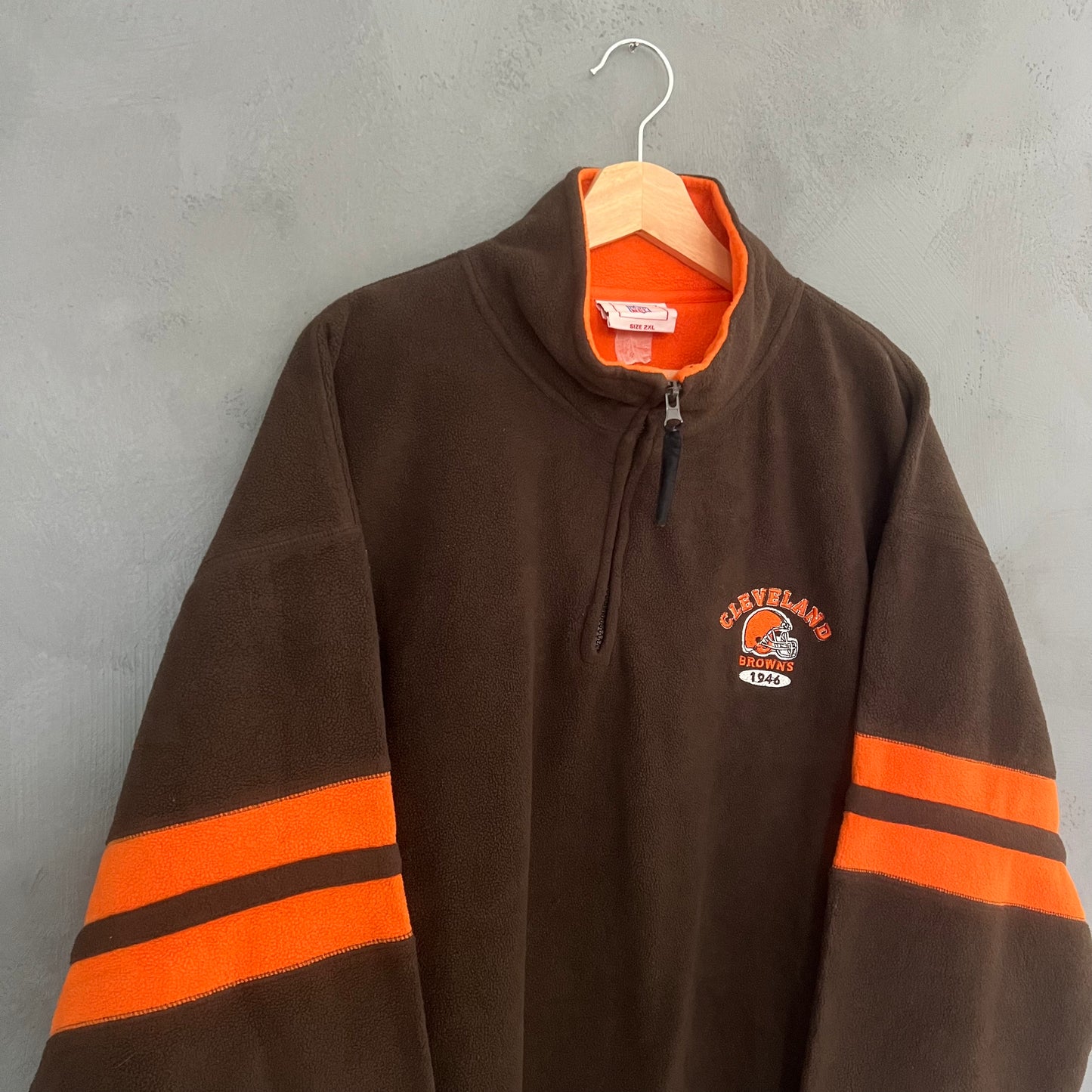 NFL Cleveland Browns 1/4 Zip Fleece  (XXL)