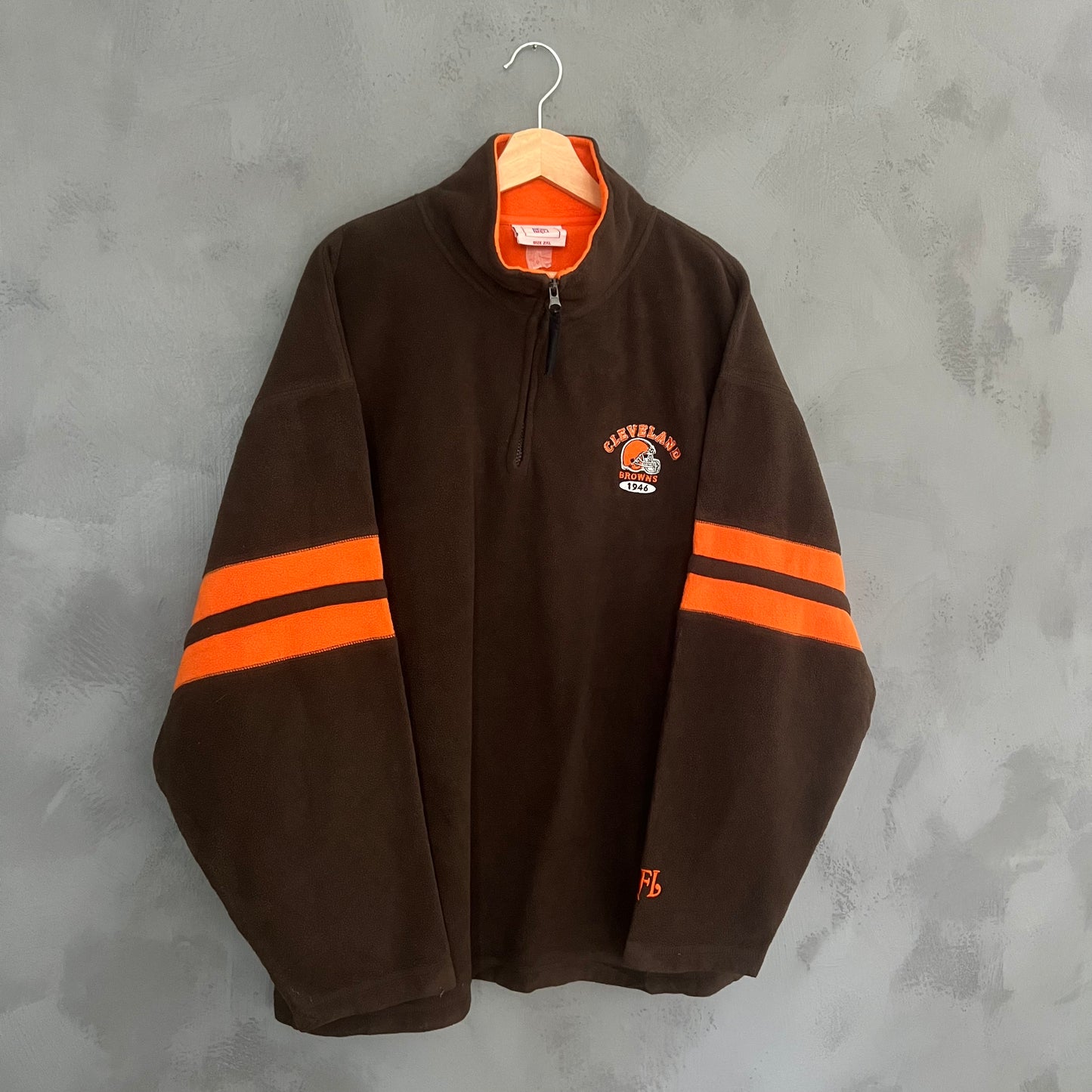 NFL Cleveland Browns 1/4 Zip Fleece  (XXL)