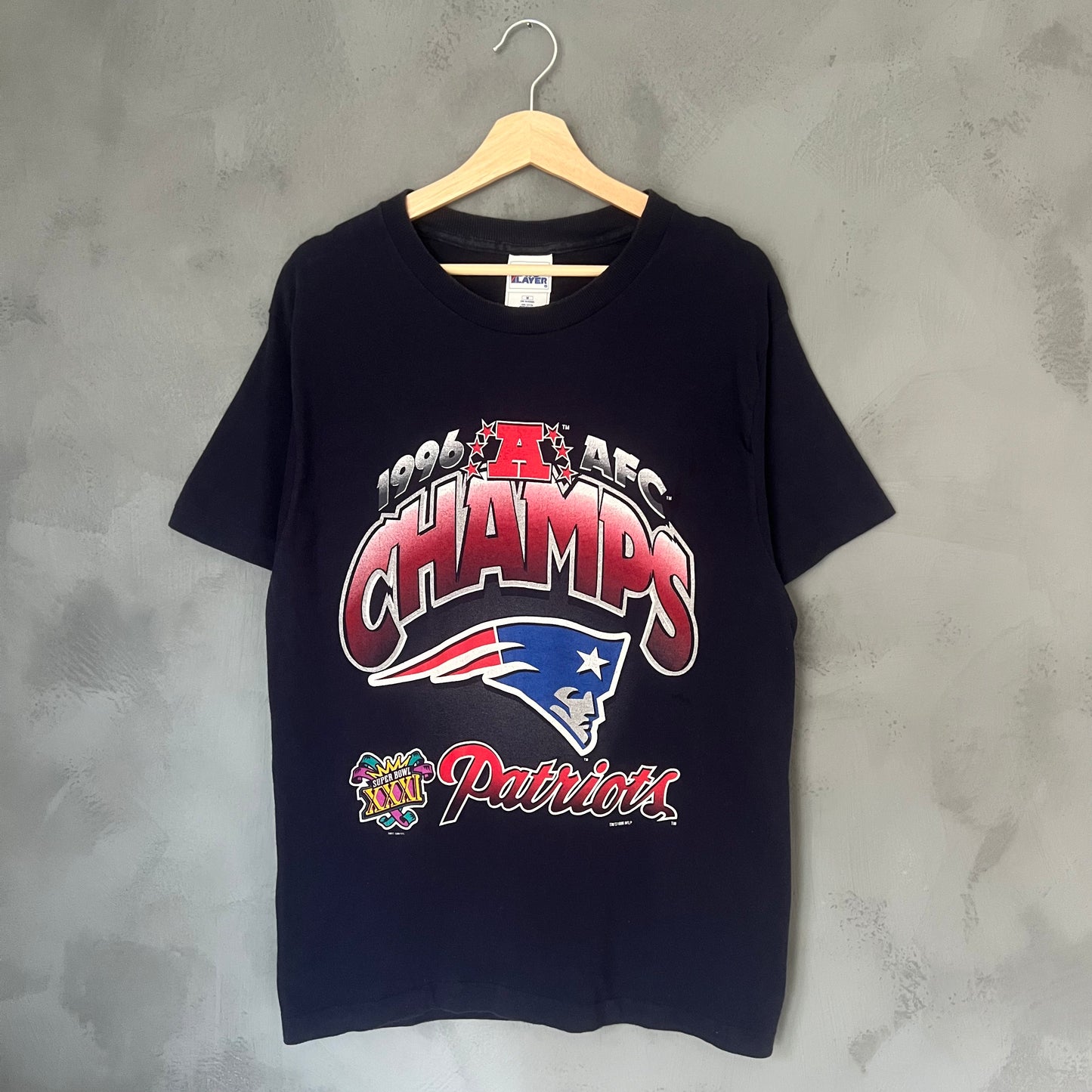 1996 Patroits Champs T-shirt - Made in USA (M)