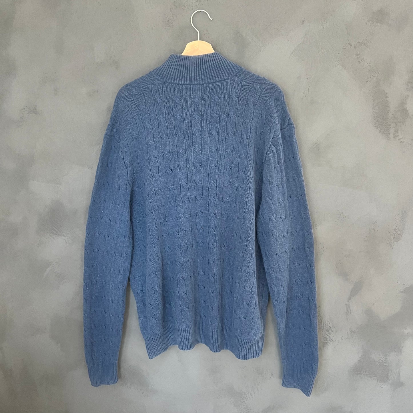 Polo Ralph Lauren 1/4 Zip Kablestrik Sweater (XL)