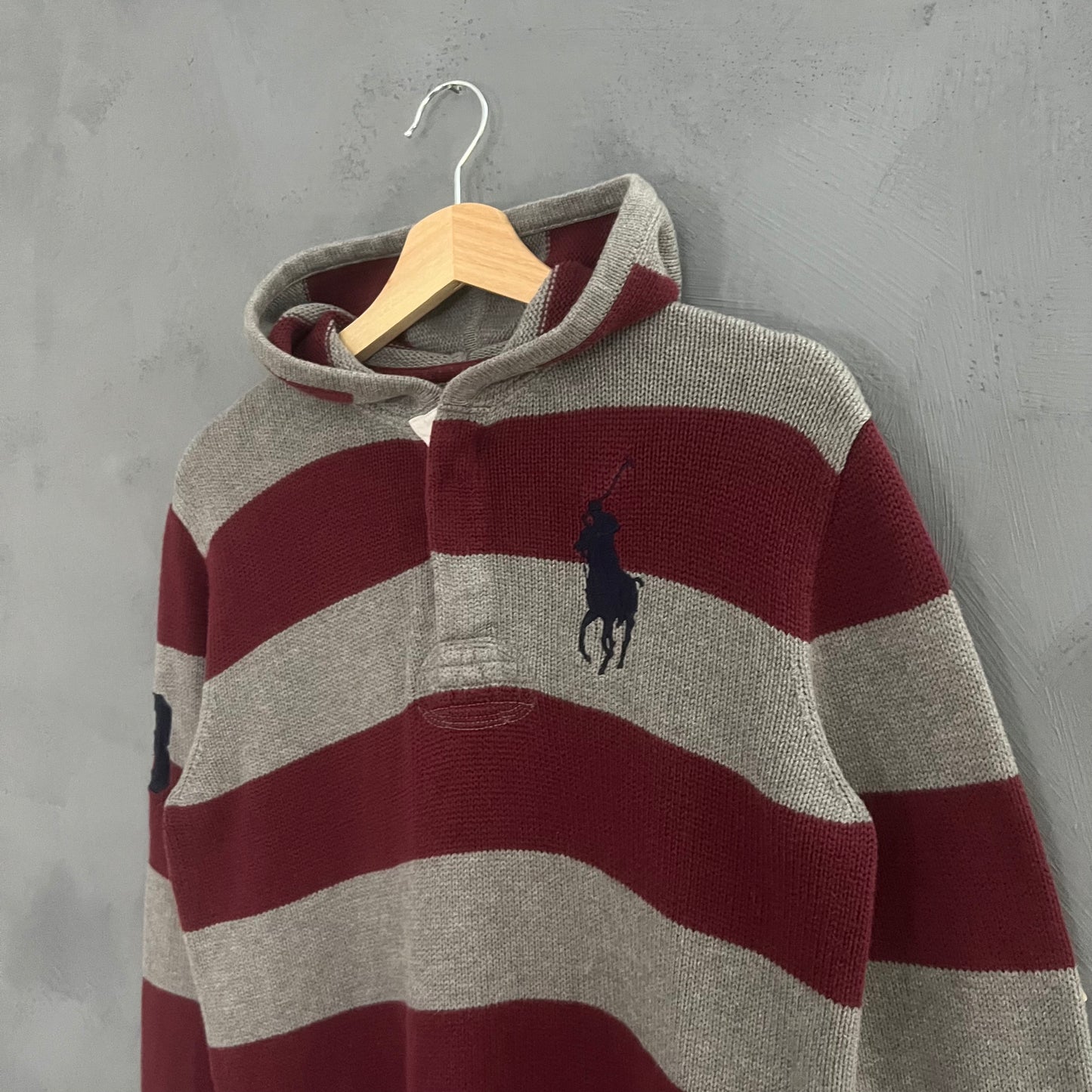 Polo Ralph Lauren Strik Hoodie med striber (S)