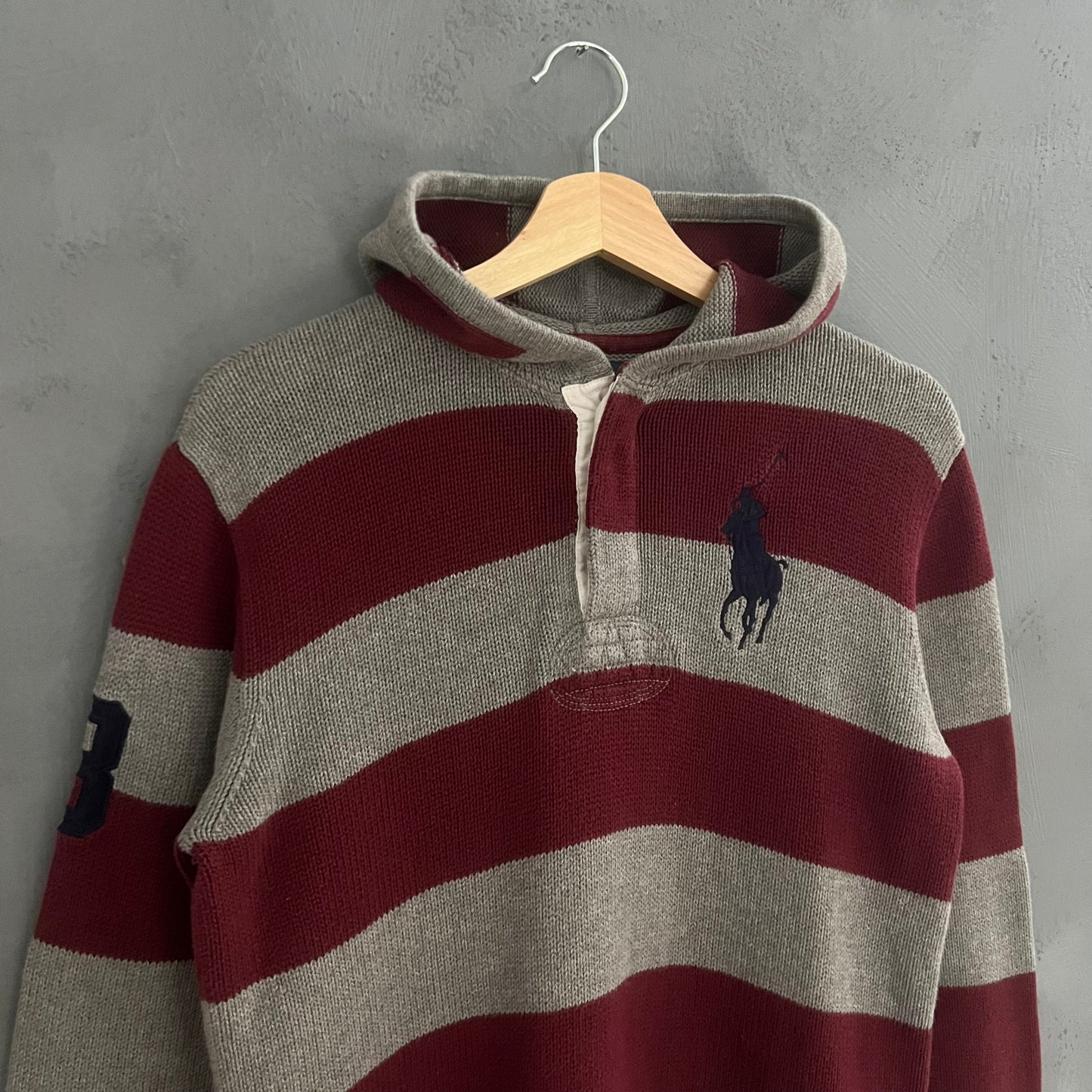 Polo Ralph Lauren Strik Hoodie med striber (S)