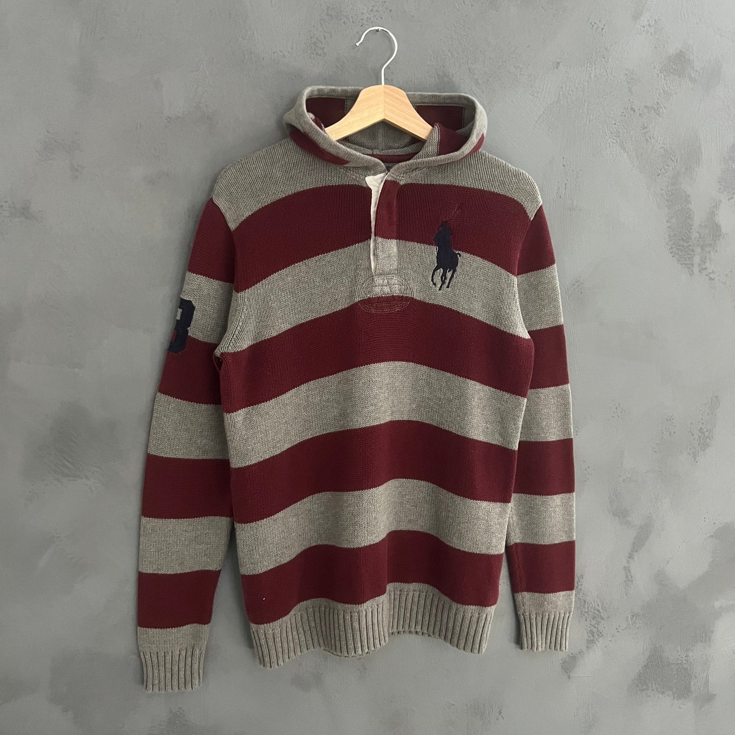 Polo Ralph Lauren Strik Hoodie med striber (S)