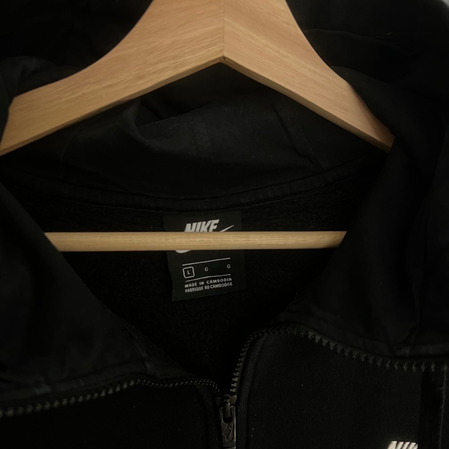 Nike Swoosh Logo Half Zip Hoodie (L)